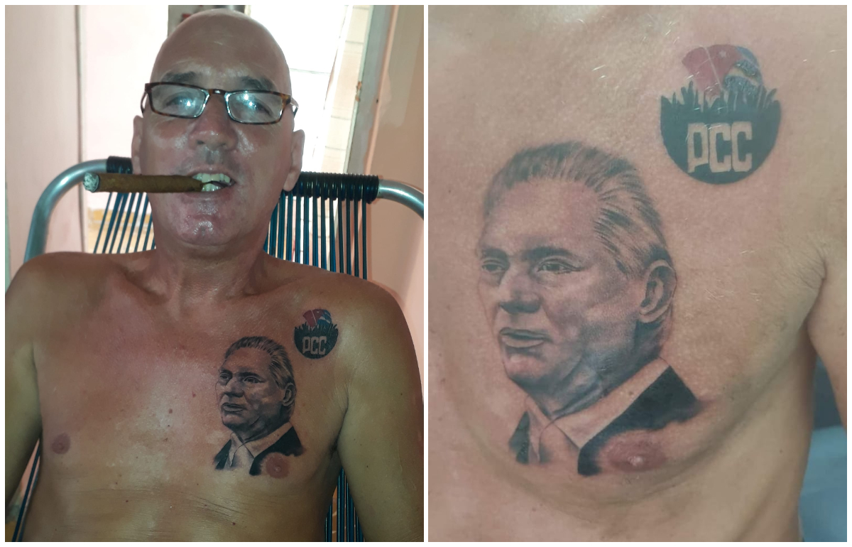 Cubano se tatúa el rostro de Díaz Canel