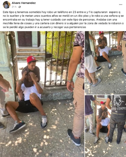 Cubanos se unen para capturar a peligroso ladrón en pleno Vedado2