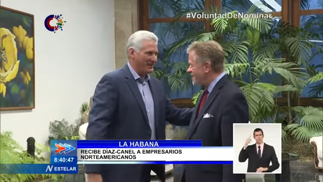 Díaz-Canel recibe en empresarios de EEUU que quieren hacer negocios con Cuba