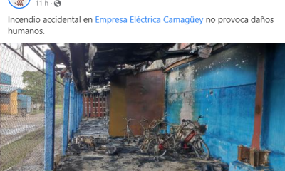 Incendio en Empresa Eléctrica de Camagüey destruye 14 motorinas en el área de estacionamiento