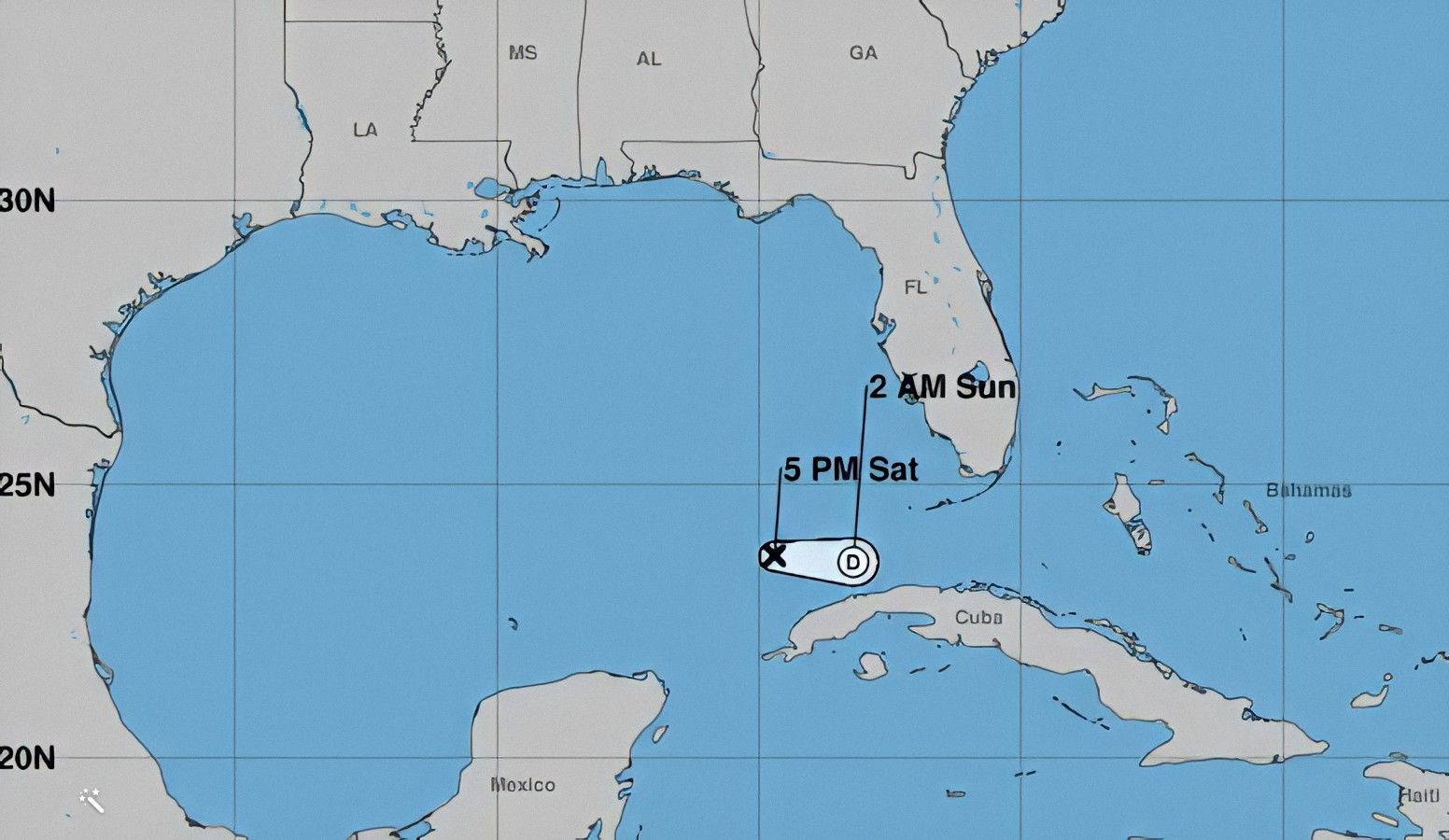 La tormenta tropical Arlene se debilita mientras avanza el Golfo de México (2)