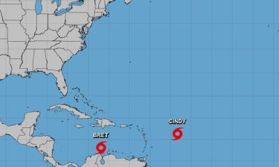 Las tormentas tropicales Bret y Cindy no representan peligro y se debilitarán en los próximos días