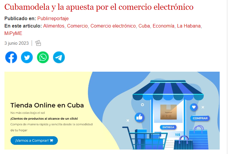 Llega la publicidad pagada a los medios oficialistas Cubadebate, el primero en “prostituirse”