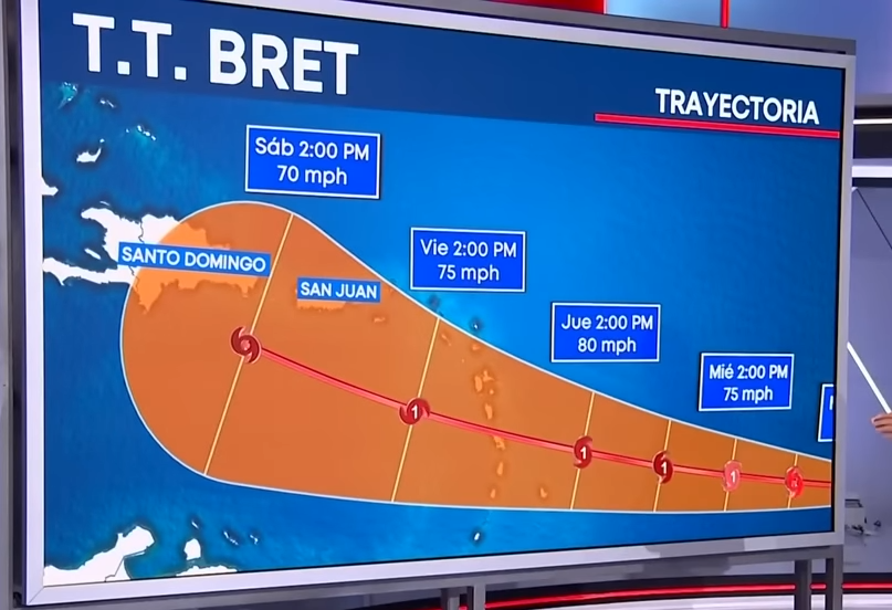 Tormenta tropical Bret-captura de pantalla-Telemundo-YouTube