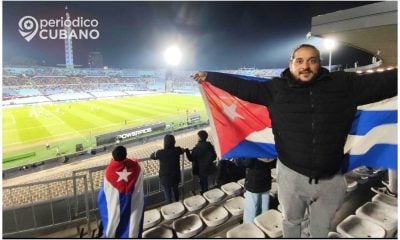 Claman por la libertad de Cuba en partido amistoso de fútbol contra Uruguay