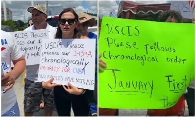 Cubanos protestan frente al Versailles por las demoras en el parole humanitario (2)