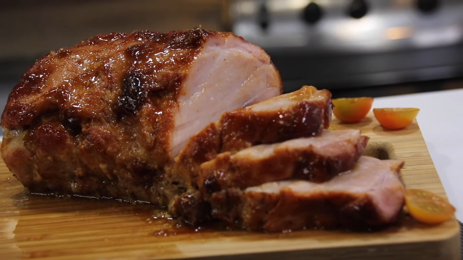 Lomo de cerdo a la plancha con piña
