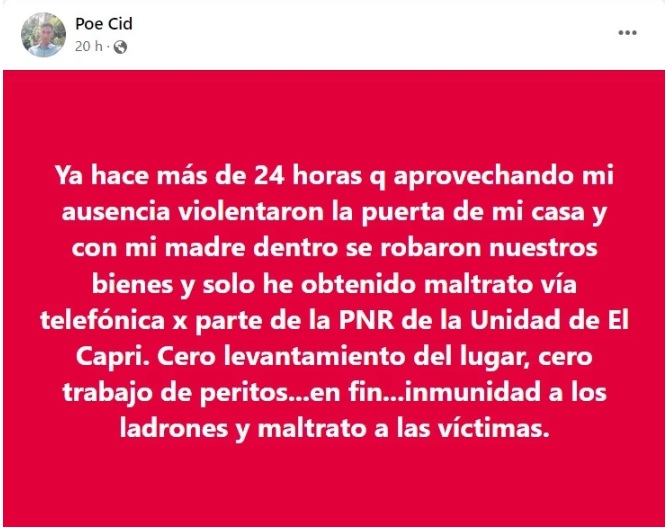 Poeta cubano denuncia maltrato por parte de la policía castrista tras robo en su casa 3