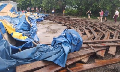 Tornado en el Circo Nacional e Cuba en Villa Clara