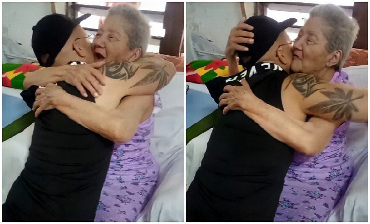 Condenado a siete años de cárcel por protestar en Cuba se reencuentra con su bisabuela ciega (2)