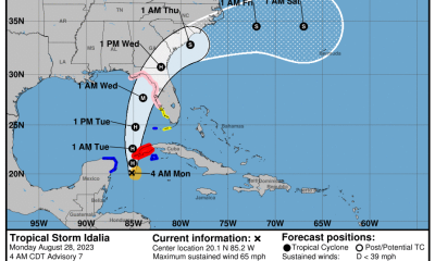 Idalia próxima a convertirse en huracán pone en fase informativa al occidente cubano