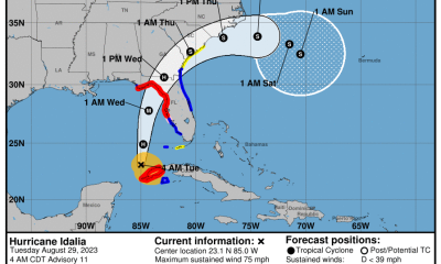 Idalia se convierte en huracán al oeste de Pinar del Río y avanza hacia la Florida