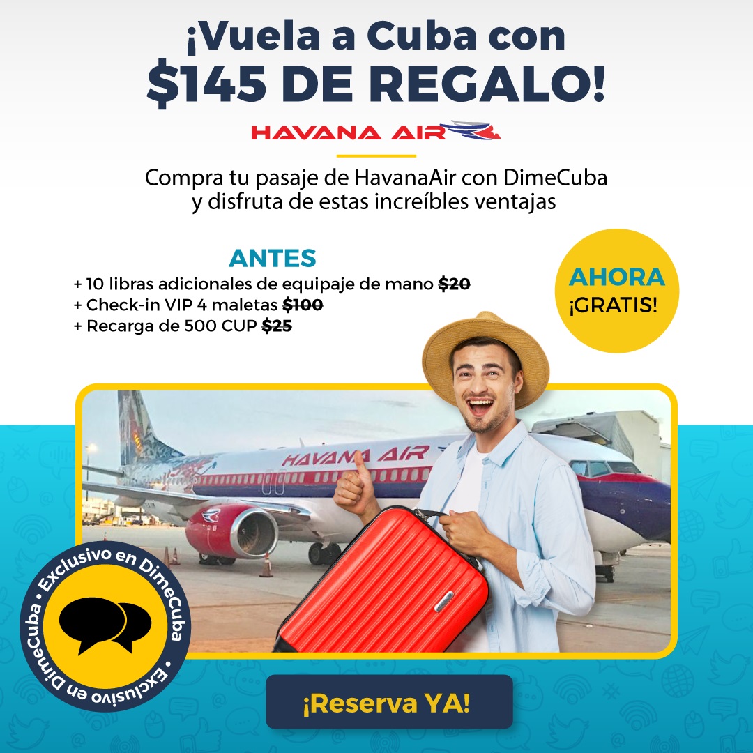 Las comodidades de viajar con DimeCuba a través de su chárter partner Havana Air