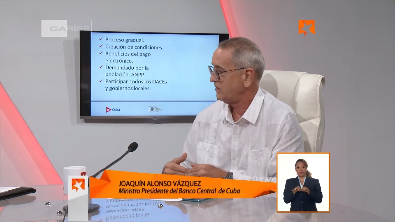 Presidente del Banco Central de Cuba La bancarización permite accionar mecanismos de control