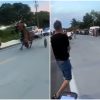 ¡Insólito! Cubanos hacen carreras de caballo en “arañas” por las calles de Miami