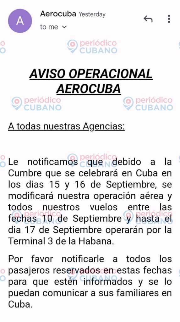 Aeropuerto de La Habana: cambios en la política de equipaje por la cumbre del Grupo 77+China