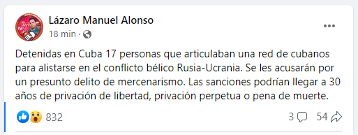 Detenidas personas en Cuba