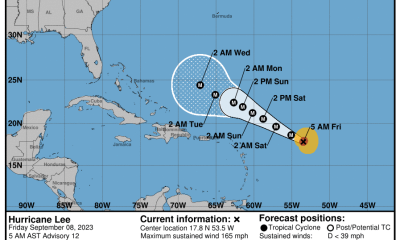 Huracán Lee alcanza la categoría 5, ¿qué países están en peligro