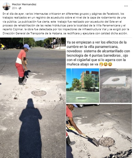 La “rotonda cuadrada” en La Habana del Este se convierte en un bache peligroso3