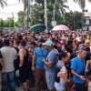 Miles de migrantes cubanos listos para salir en caravana desde la ciudad de Tapachula