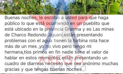 Pueblo en Jiguaní sin agua y con brote de diarrea