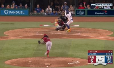 Adolis García hace historia en el primer juego de la Serie Mundial de la MLB