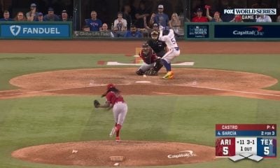 Adolis García hace historia en el primer juego de la Serie Mundial de la MLB