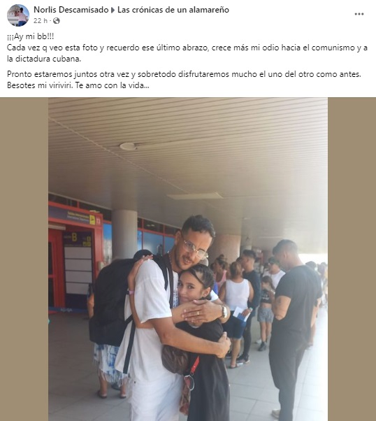 Cubano en el exilio comparte el último abrazo que dio a su hija antes abandonar la Isla