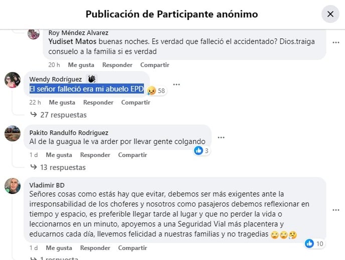 Muere un abuelo al caer de un omnibus