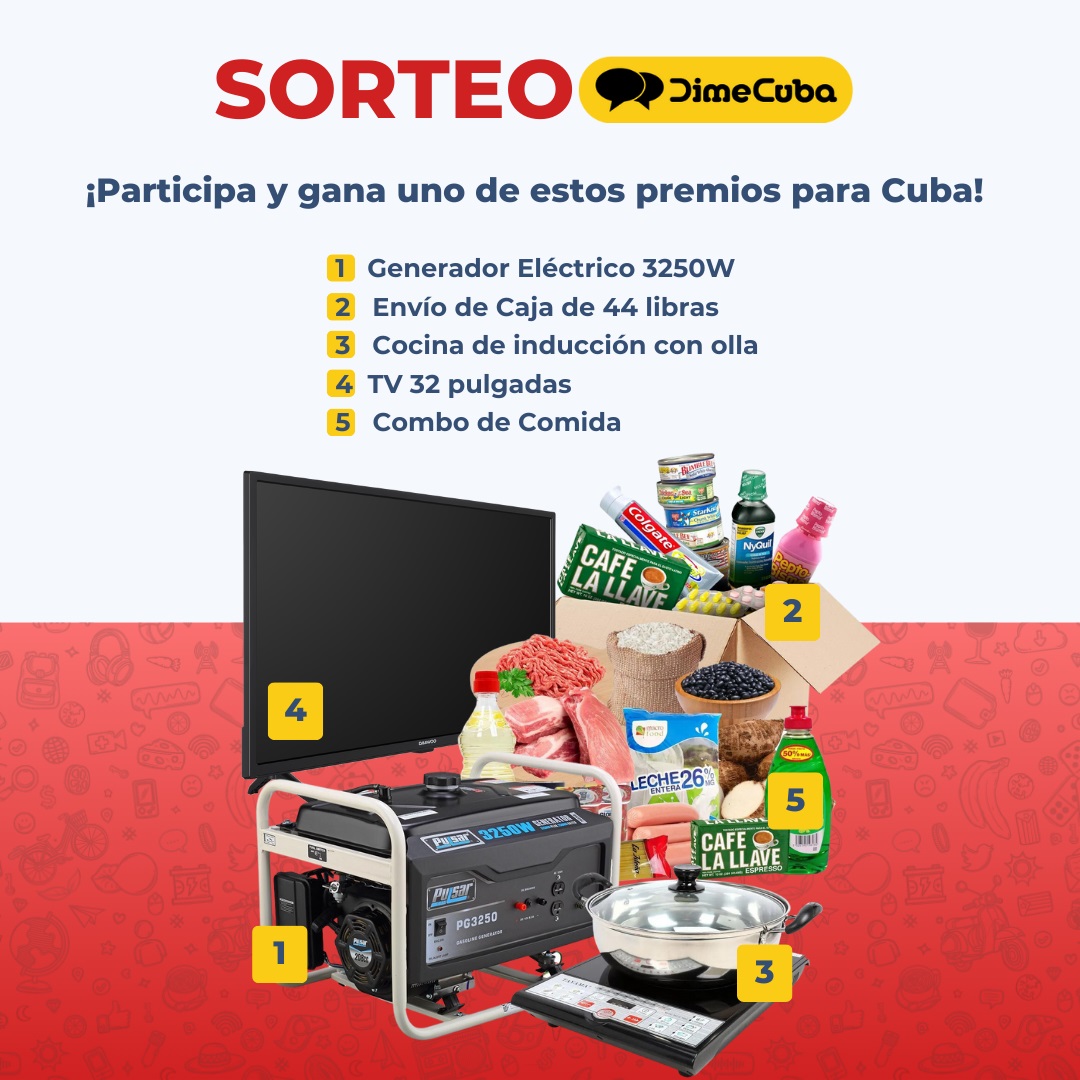 Participa en el sorteo de DimeCuba y envía premios a tus seres queridos en la Isla