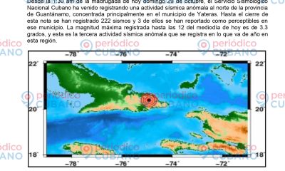 Sismos en Guantánamo