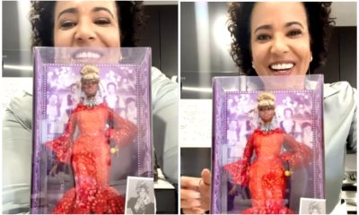 La humorista cubana Cuqui La Mora ya tiene su Barbie de Celia Cruz