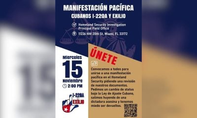 Cubanos con formulario I-220A convocan a una protesta pacífica en Miami