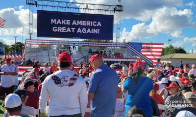 Mitin en Hialeah miles de seguidores de Trump comienzan a reunirse en el estadio Ted Hendricks 7