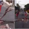 Vecinos de Cojímar cierran calles con barricada para exigir respuesta del régimen