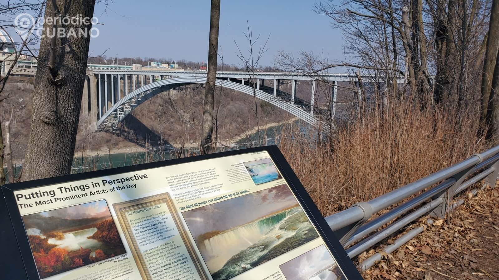 Alerta máxima: vehículo explota en el puente Rainbow que conecta a EEUU con Canadá