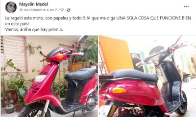 Cubana ofrece moto de recompensa por mencionar algo que funcione bien en Cuba