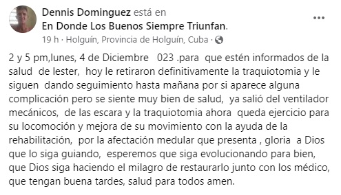 Retiran traqueotomía a joven víctima de un violento asalto en Holguín