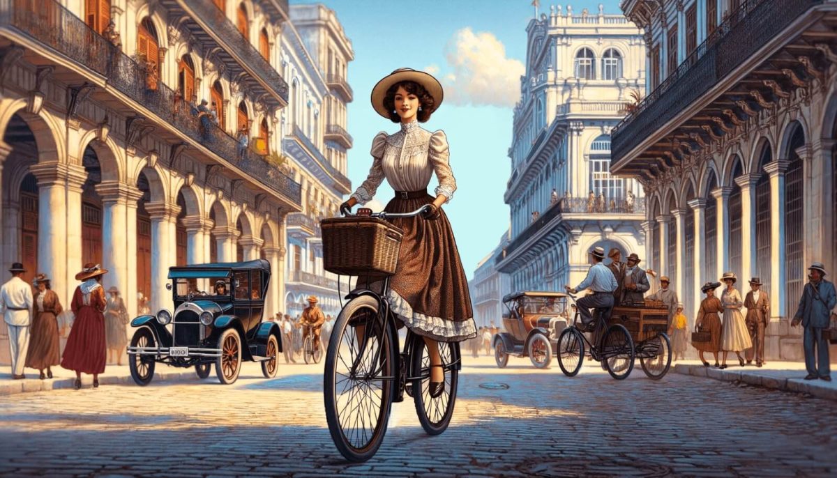 Titina, la mujer que montaba bicicleta y causó furor en La Habana