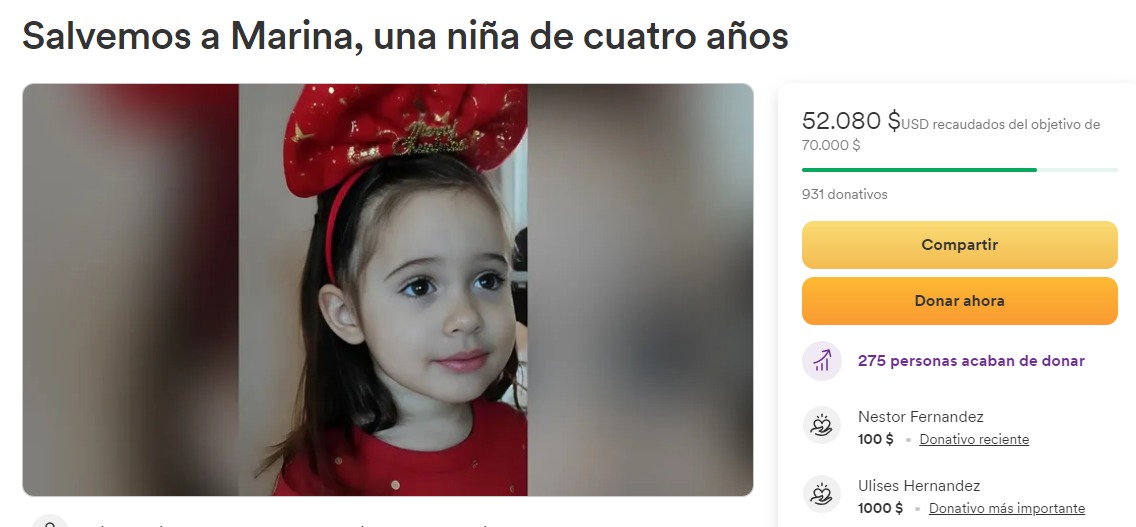 Familiares de la niña cubana en delicado estado de salud expresan agradecimiento por el apoyo de la comunidad