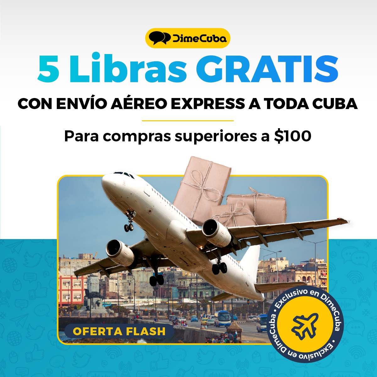 Gana hasta 10 libras para envío aéreo gratuito de productos a Cuba4