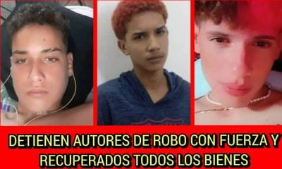 Los presuntos ladrones fueron identificados como Josué, Marcos Antonio y Leander. (Foto: Fuerza del Pueblo - Facebook)
