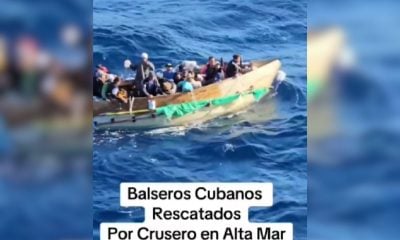 Balseros cubanos a la deriva son rescatados por un crucero de Carnival