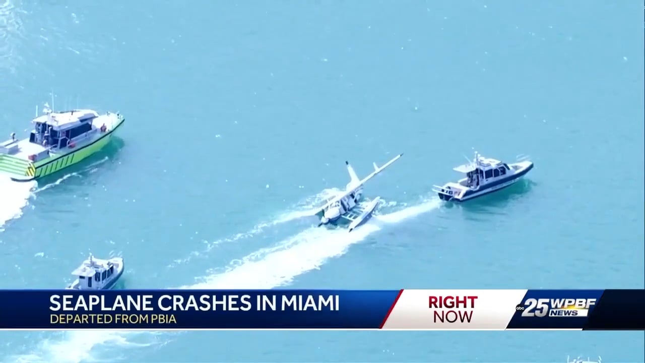 Hidroavión se estrella con siete pasajeros en el mar cerca de PortMiami