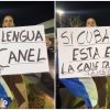 Cubanos protestan en el concierto de Charly y Johayron en Tampa
