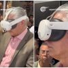 Díaz-Canel usa lentes virtuales para ver destrucción en Gaza, mientras Cuba se cae ante sus ojos