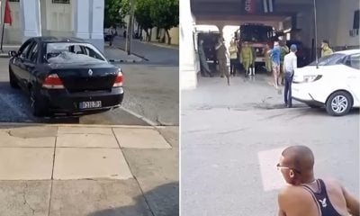 Joven cubano ataca a un vehículo del gobierno provincial de Cienfuegos 7 (1)