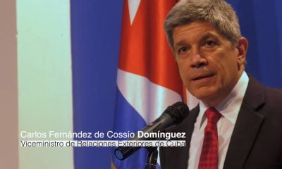 Fernández de Cossío destacó la necesidad de reanudar el servicio de procesamiento de las visas de visita temporal, conocidas como visa de no inmigrante. (Captura de pantalla © Cuba Minrex - YouTube)