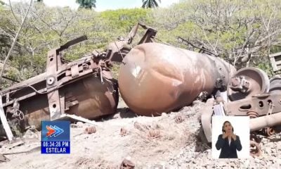 Derrame de petróleo del tren descarrilado en Sancti Spíritus llega a un afluente del río Zaza