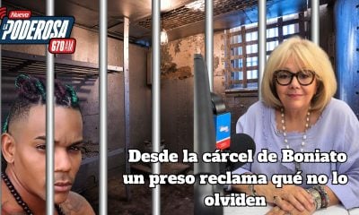Ninoska Pérez conversa con el preso político Ibrahim Domínguez, recluido en la cárcel de Boniato